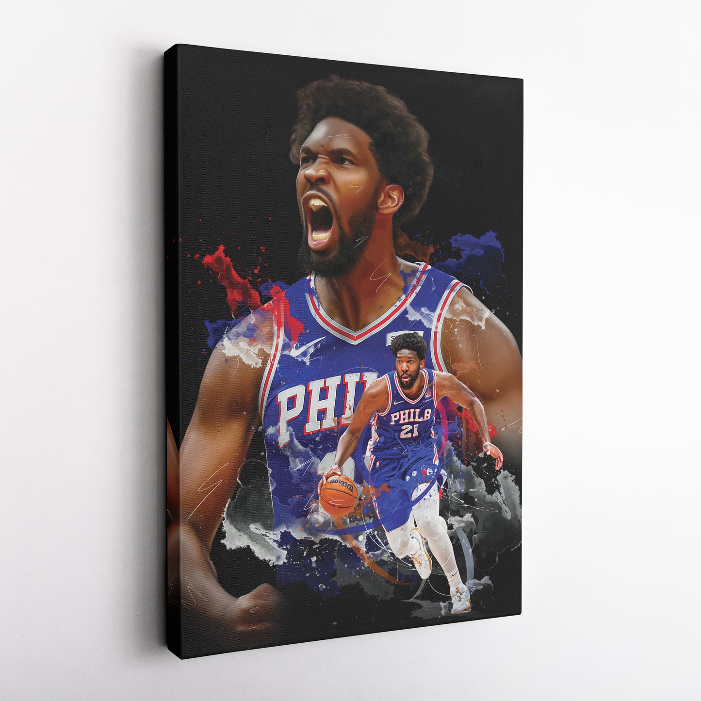 Joel Embiid 76ers Canvas Print | Philadelphia Basketball Wall Art