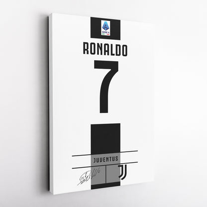 Cristiano Ronaldo Juventus Jersey Canvas Print | Wall Art Decor