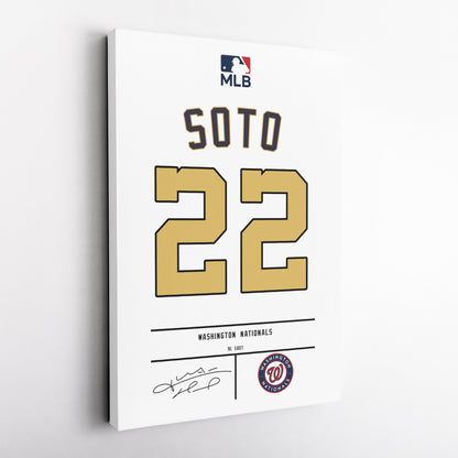 Juan Soto Nationals Jersey Canvas Print | Wall Art Decor