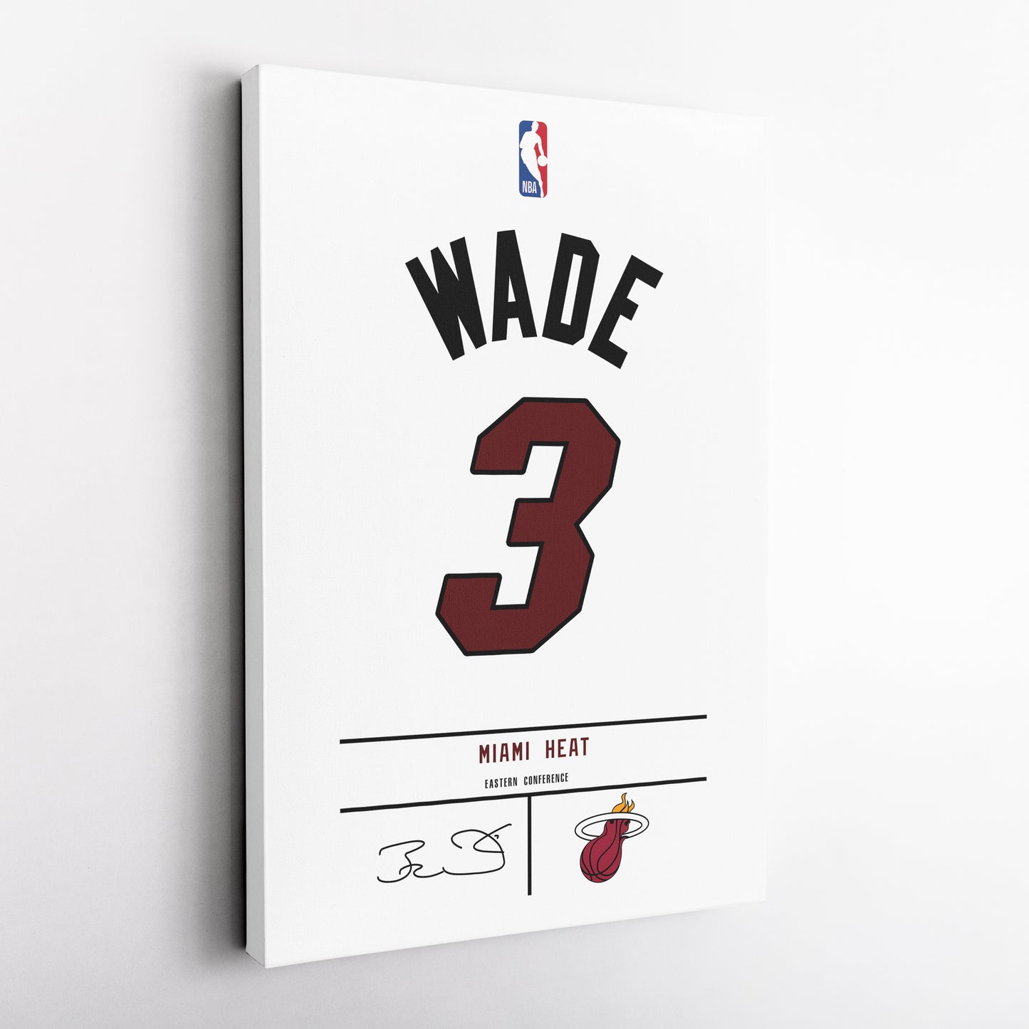 Dwyane Wade Heat Jersey Canvas Print | Wall Art Decor