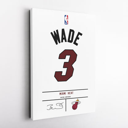 Dwyane Wade Heat Jersey Canvas Print | Wall Art Decor