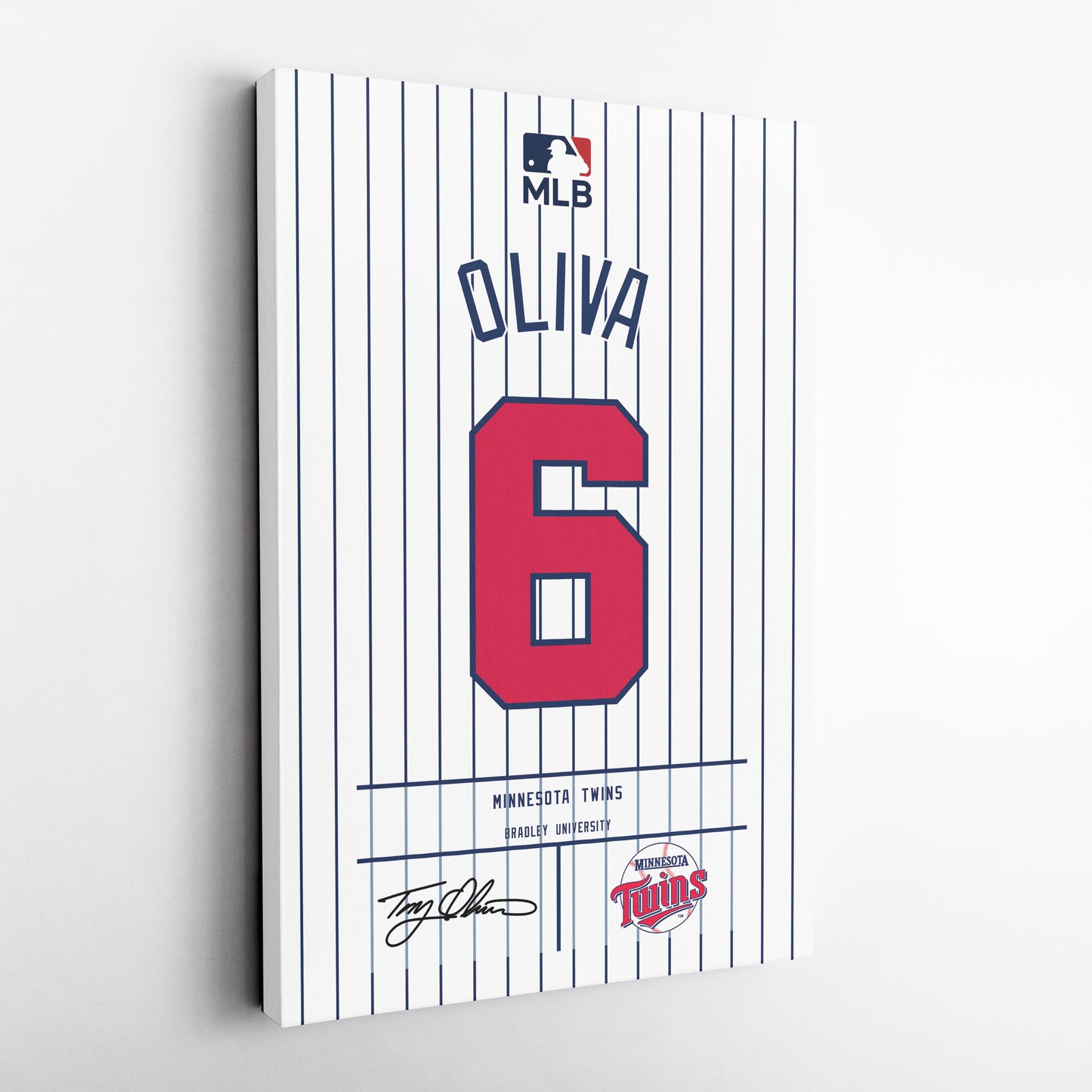 Tony Oliva Minnesota Twins Jersey Canvas Wall Art