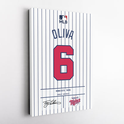 Tony Oliva Minnesota Twins Jersey Canvas Wall Art