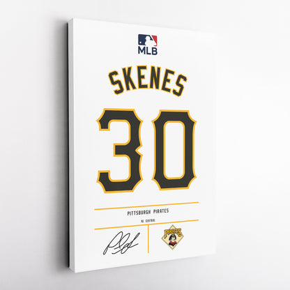 Paul Skenes Pirates Jersey Canvas Print | Wall Art Decor