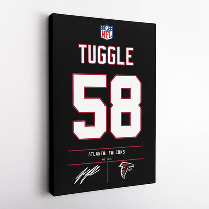 Jesse Tuggle Atlanta Falcons Jersey Canvas Wall Art