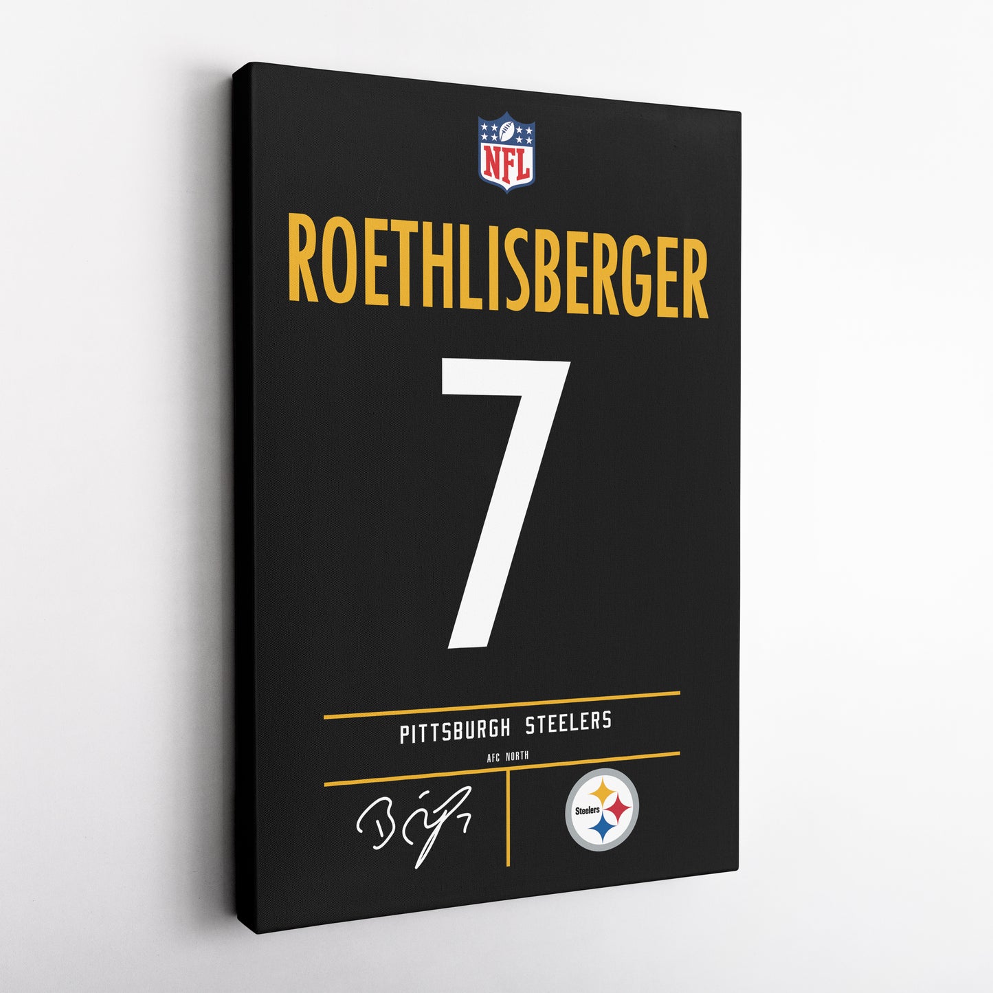 Ben Roethlisberger Steelers Jersey Canvas Print | Wall Art Decor
