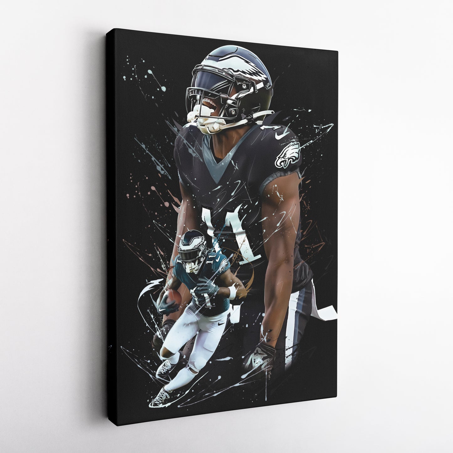 A. J. Brown Eagles Canvas Print | Philadelphia Football Wall Art