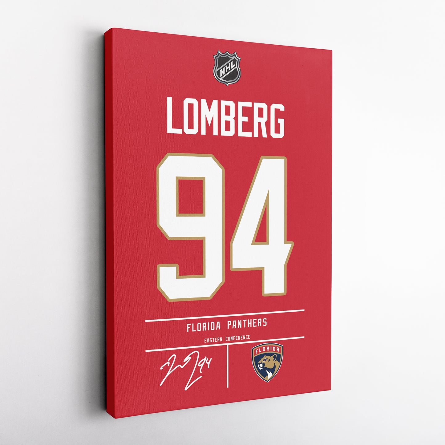 Ryan Lomberg Panthers Jersey Canvas Print | Wall Art Decor