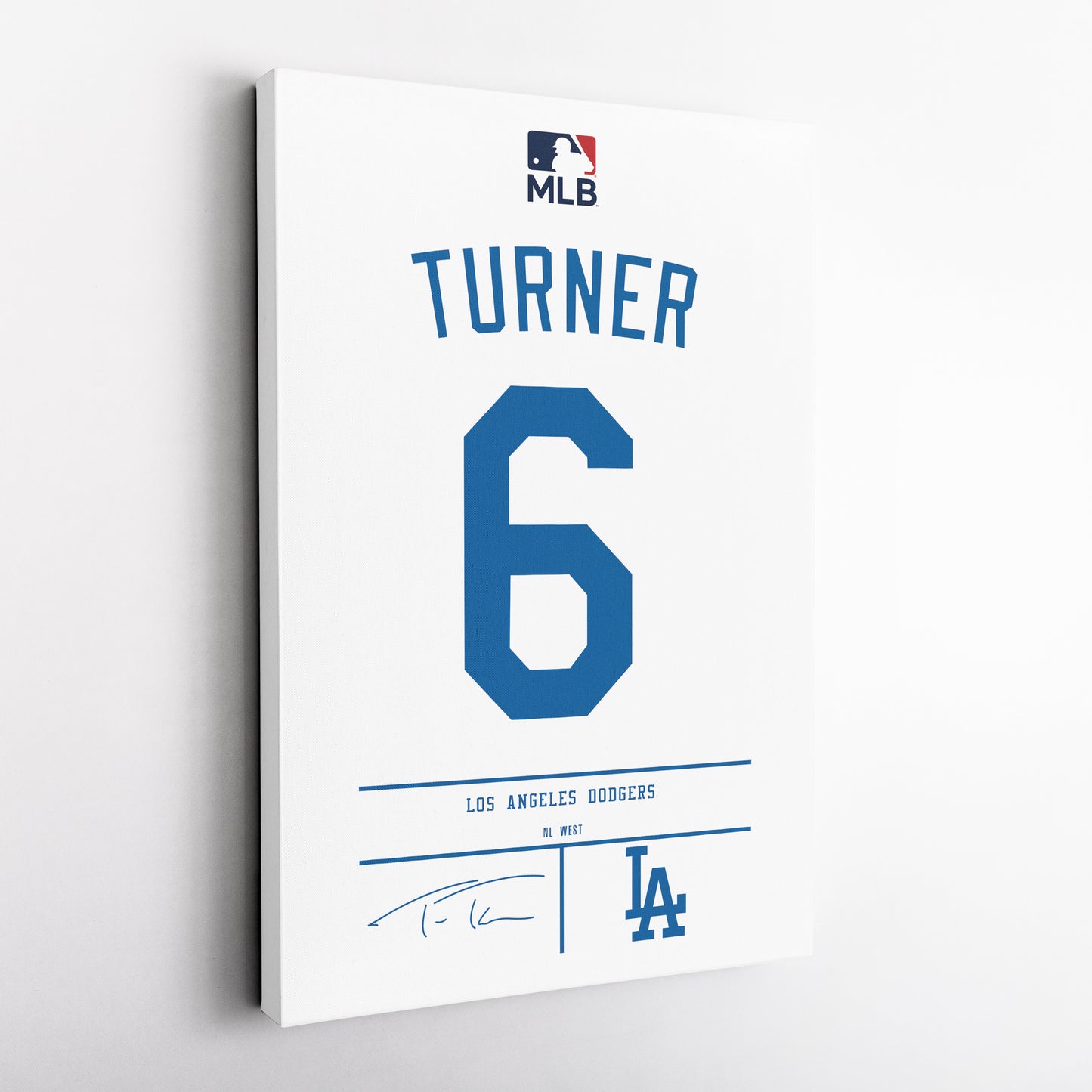 Trea Turner Dodgers Jersey Canvas Print | Wall Art Decor