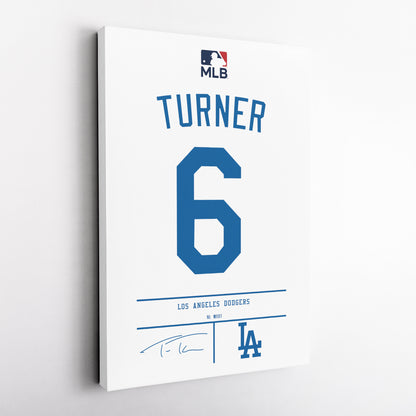 Trea Turner Dodgers Jersey Canvas Print | Wall Art Decor