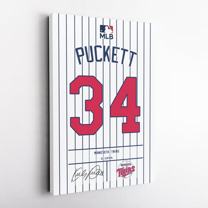 Kirby Puckett Twins Jersey Canvas Print | Wall Art Decor