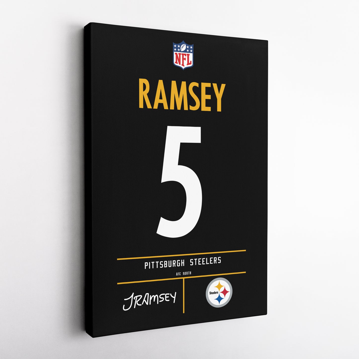 Jalen Ramsey Pittsburgh Steelers Jersey Canvas Wall Art