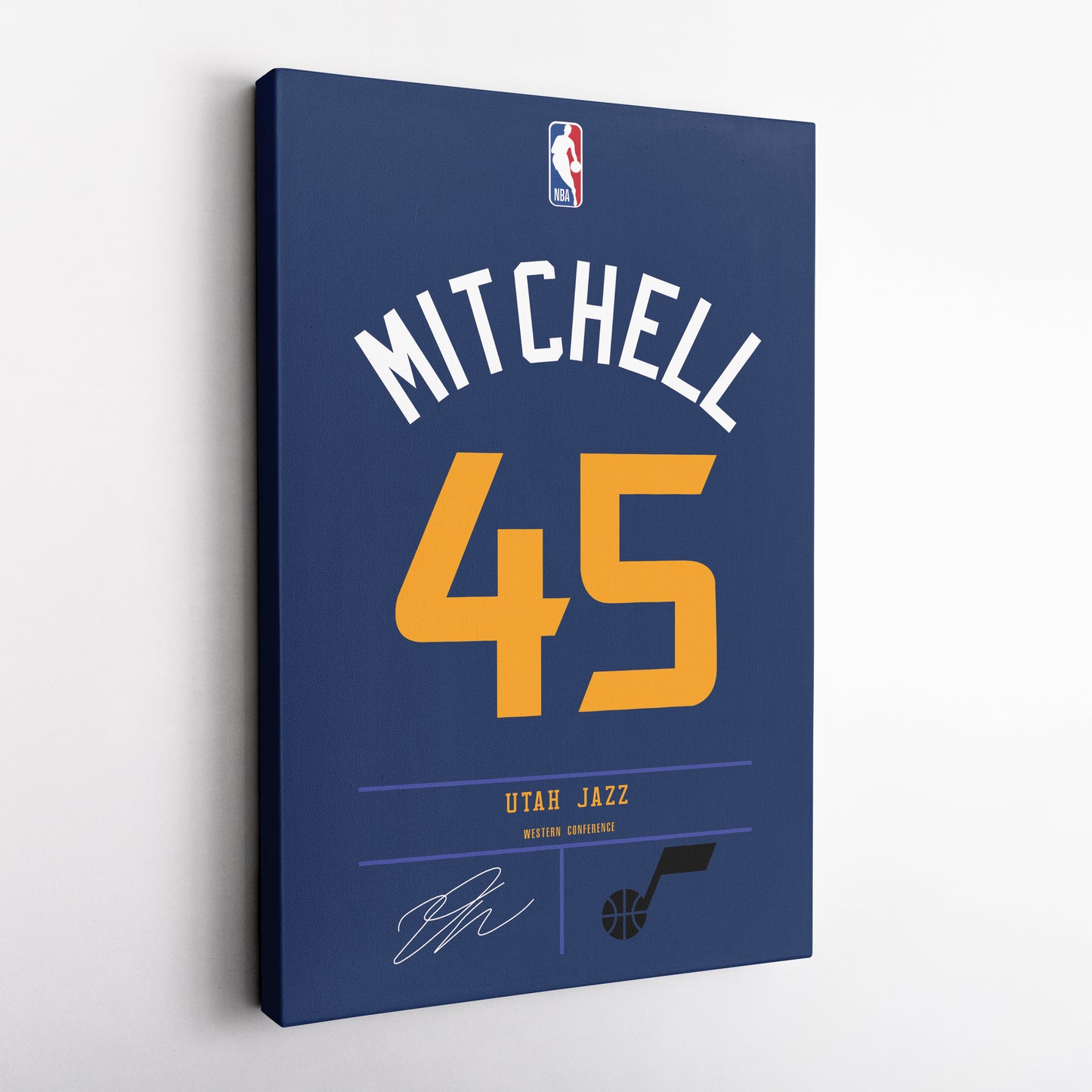 Donovan Mitchell Jazz Jersey Canvas Print | Wall Art Decor