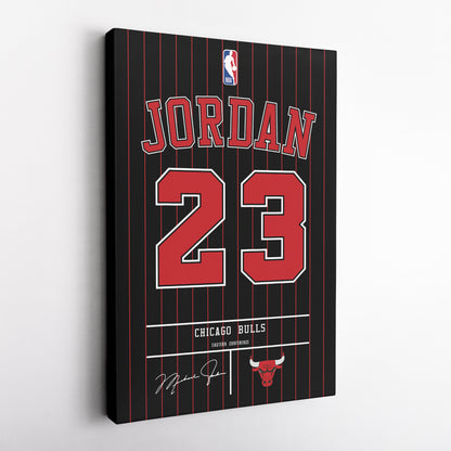 Michael Jordan Bulls Jersey Canvas Print | Wall Art Decor
