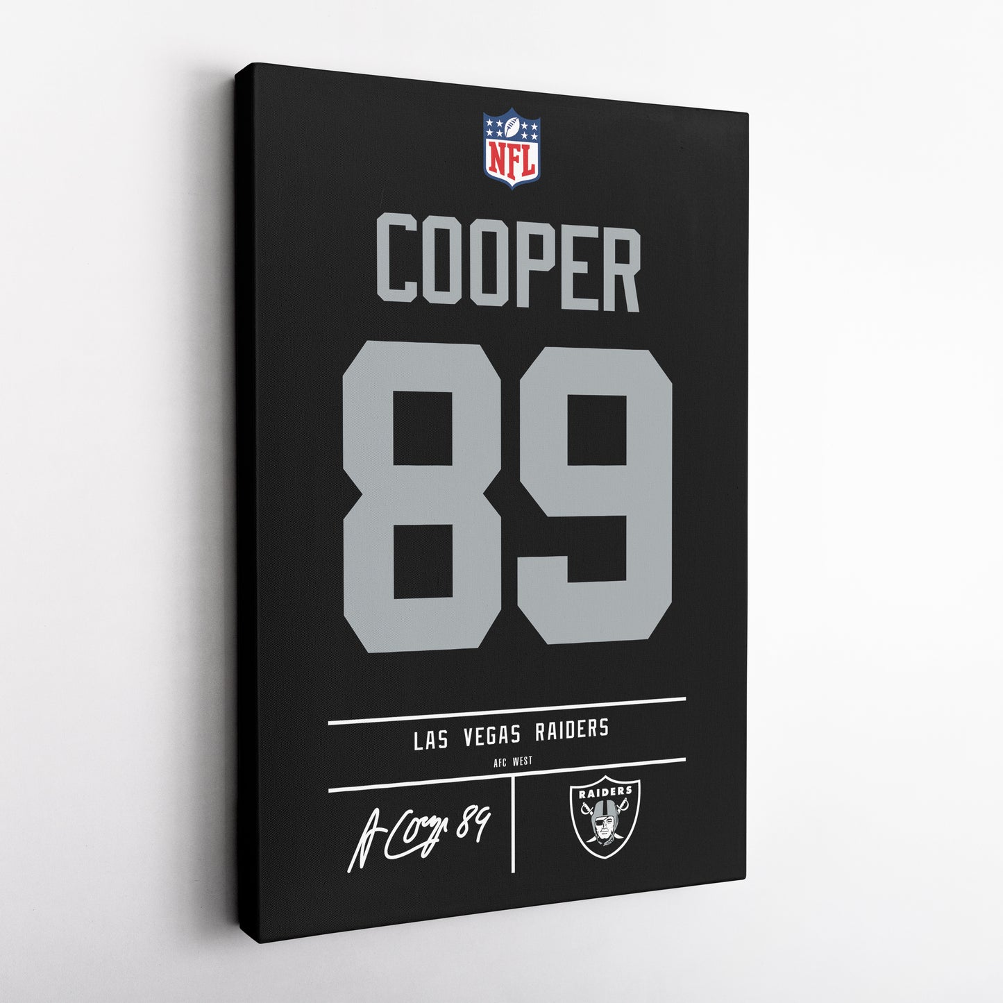 Amari Cooper Las Vegas Raiders Jersey Canvas Wall Art