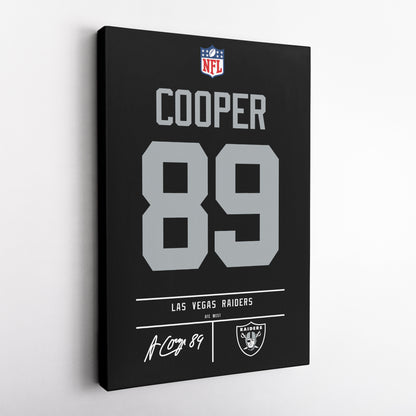 Amari Cooper Las Vegas Raiders Jersey Canvas Wall Art