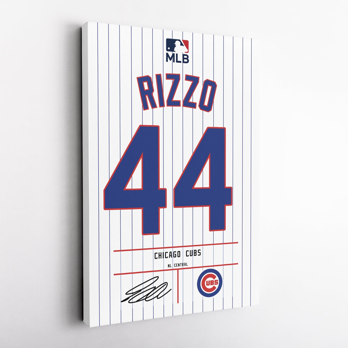 Anthony Rizzo Chicago Cubs Jersey Canvas Wall Art