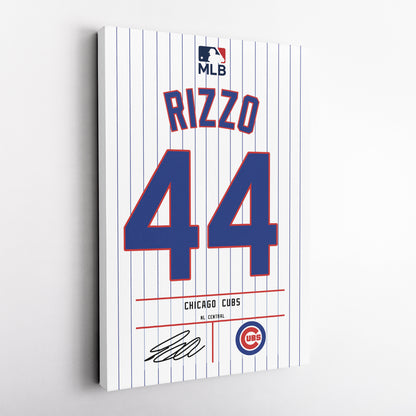 Anthony Rizzo Chicago Cubs Jersey Canvas Wall Art