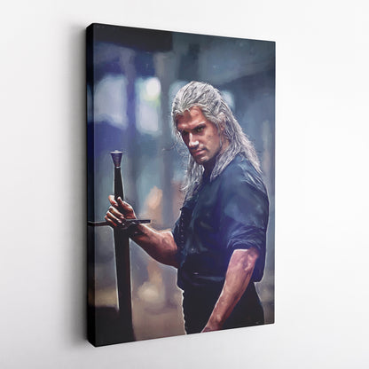 Geralt of Rivia Canvas Print | The Witcher Wall Art Decor