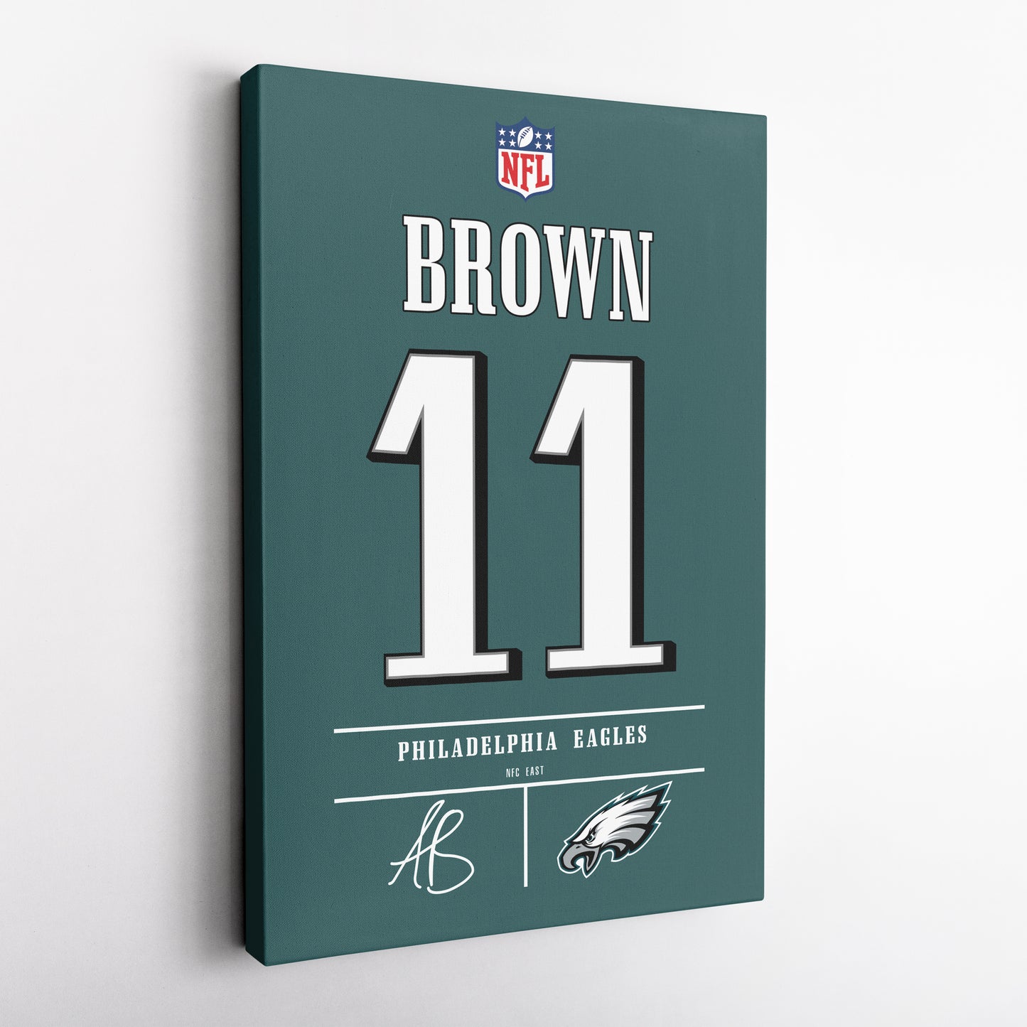 A. J. Brown Eagles Jersey Canvas Print | Wall Art Decor