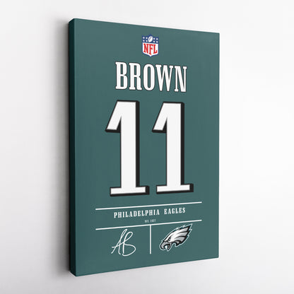 A. J. Brown Eagles Jersey Canvas Print | Wall Art Decor