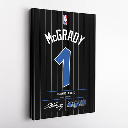 Tracy McGrady Orlando Magic Jersey Canvas Wall Art