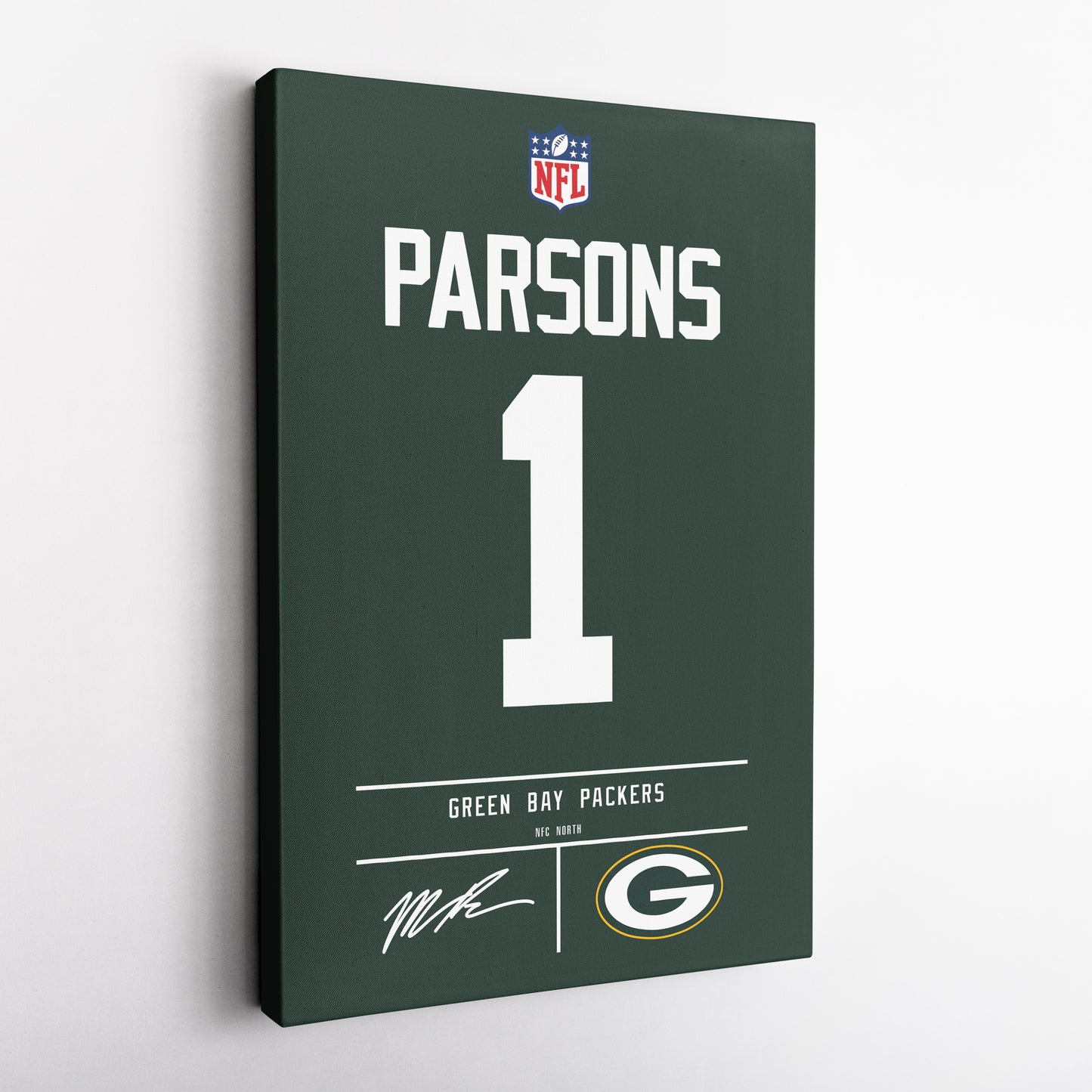 Micah Parsons Packers Jersey Canvas Print | Wall Art Decor