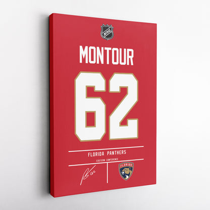 Brandon Montour Panthers Jersey Canvas Print | Wall Art Decor