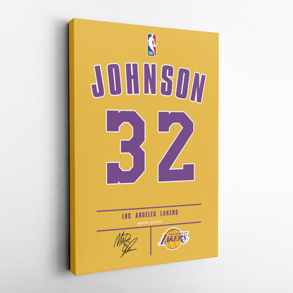 Magic Johnson Lakers Jersey Canvas Print | Wall Art Decor