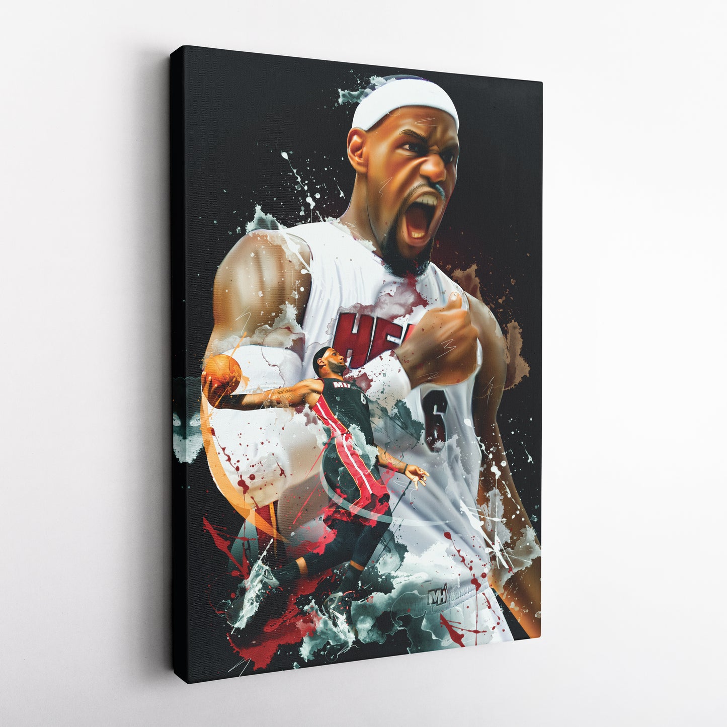 LeBron James Miami Heat Canvas Print | Basketball Wall Art