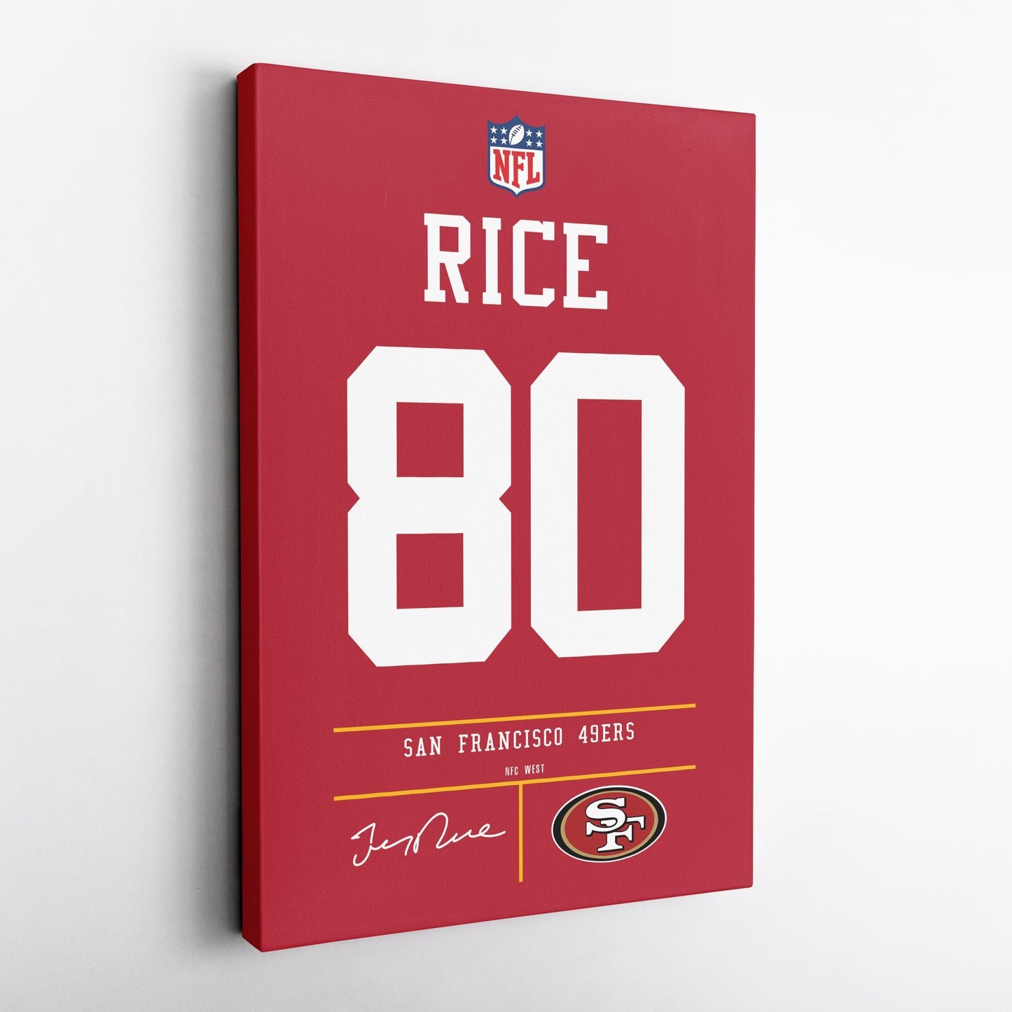 Jerry Rice 49ers Jersey Canvas Print | Wall Art Decor