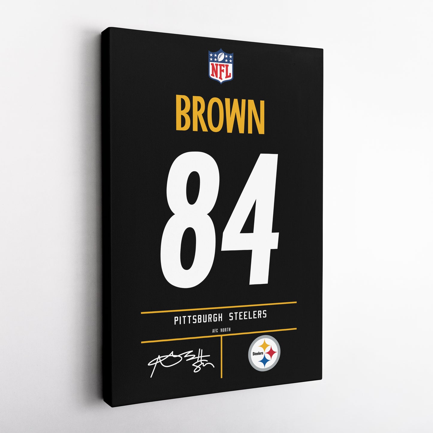Antonio Brown Steelers Jersey Canvas Print | Wall Art Decor