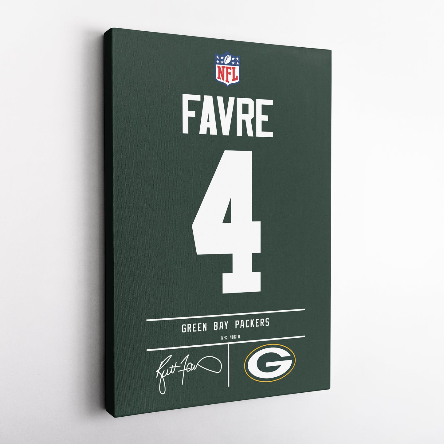 Brett Favre Packers Jersey Canvas Print | Wall Art Decor