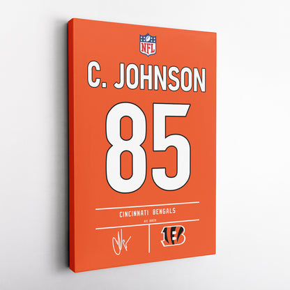 Chad Johnson Bengals Jersey Canvas Print | Wall Art Decor