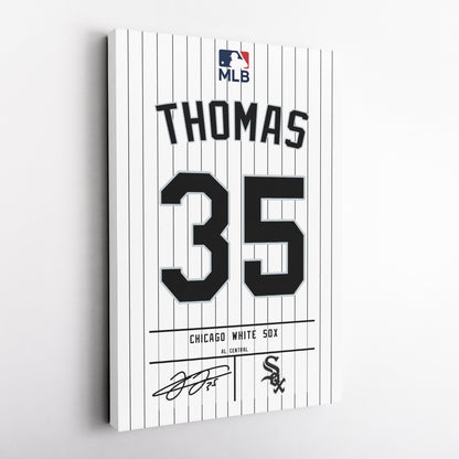 Frank Thomas White Sox Jersey Canvas Print | Wall Art Decor