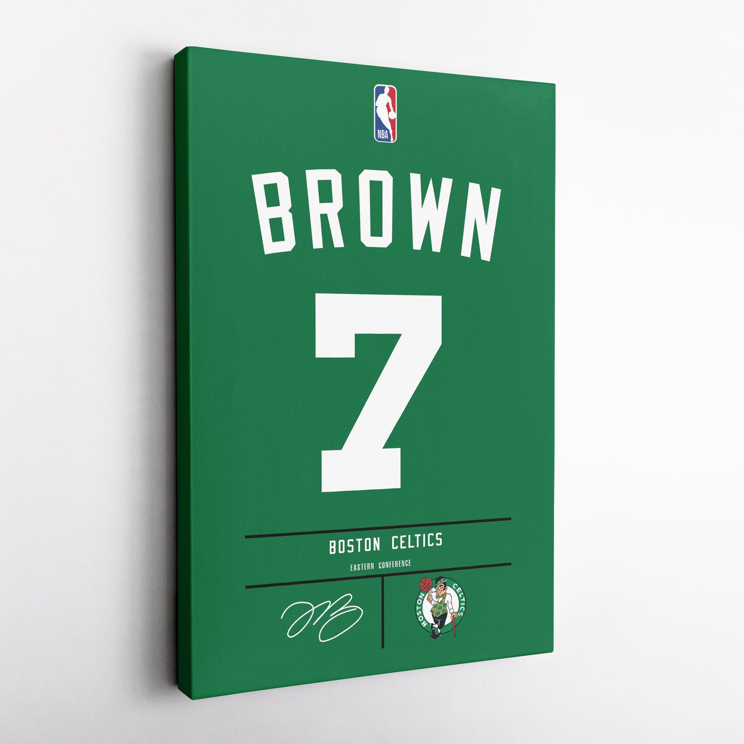 Jaylen Brown Celtics Jersey Canvas Print | Wall Art Decor