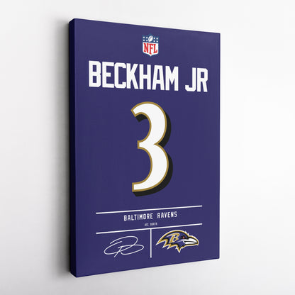 Odell Beckham Jr. Ravens Jersey Canvas Print | Wall Art Decor