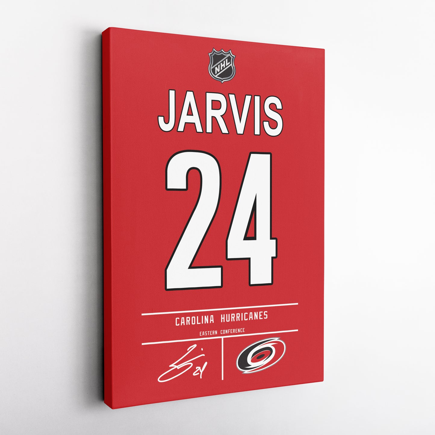 Seth Jarvis Hurricanes Jersey Canvas Print | Wall Art Decor