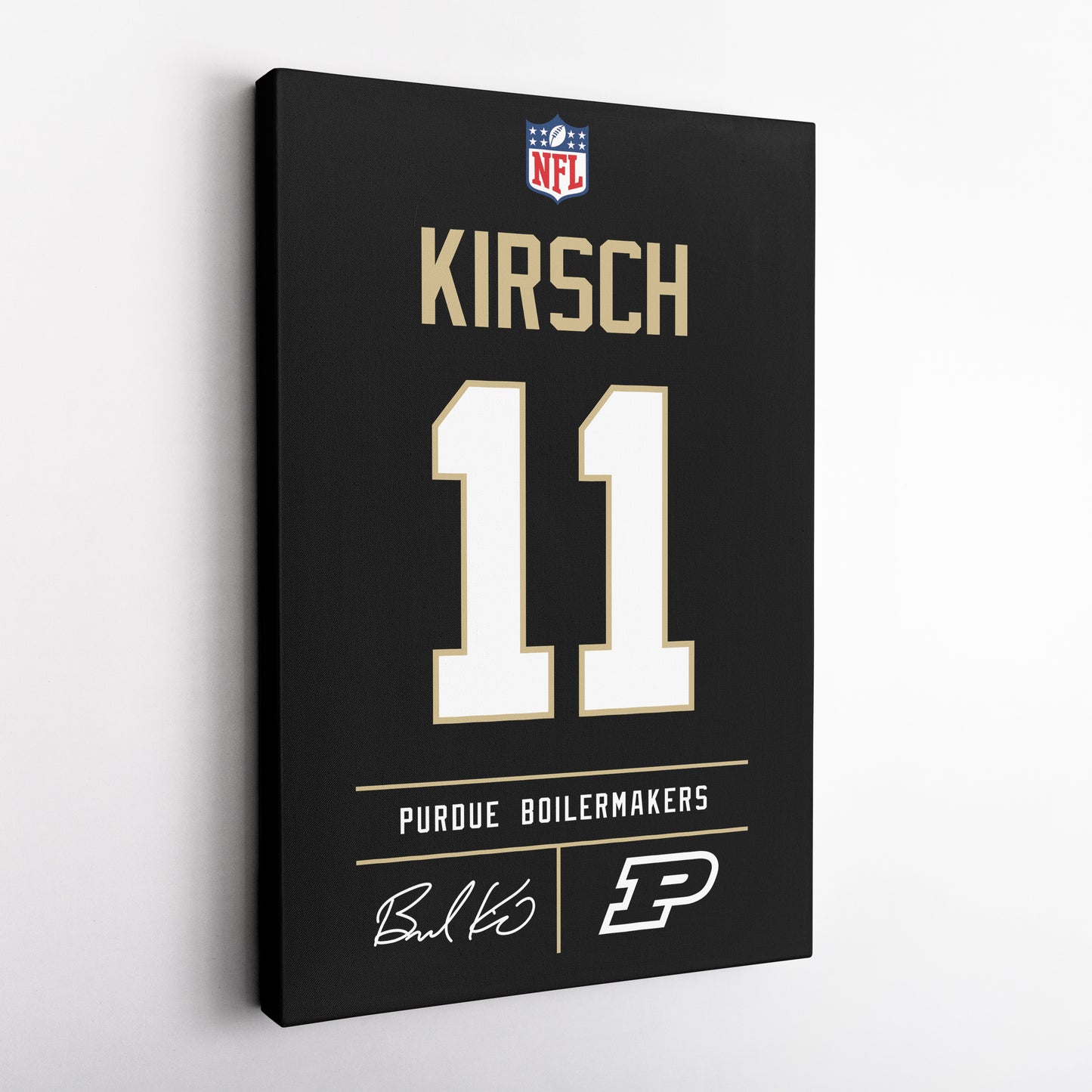 Brandon Kirsch Purdue Boilermakers Jersey Canvas Wall Art