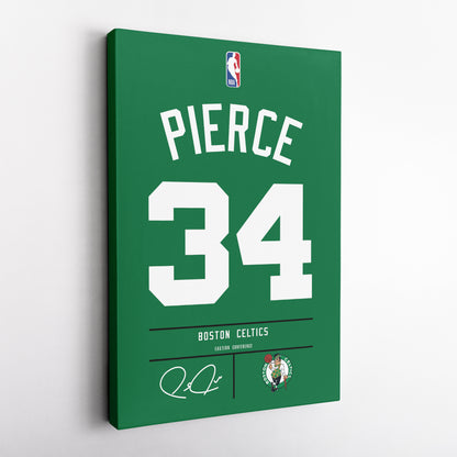 Paul Pierce Boston Celtics Jersey Canvas Wall Art