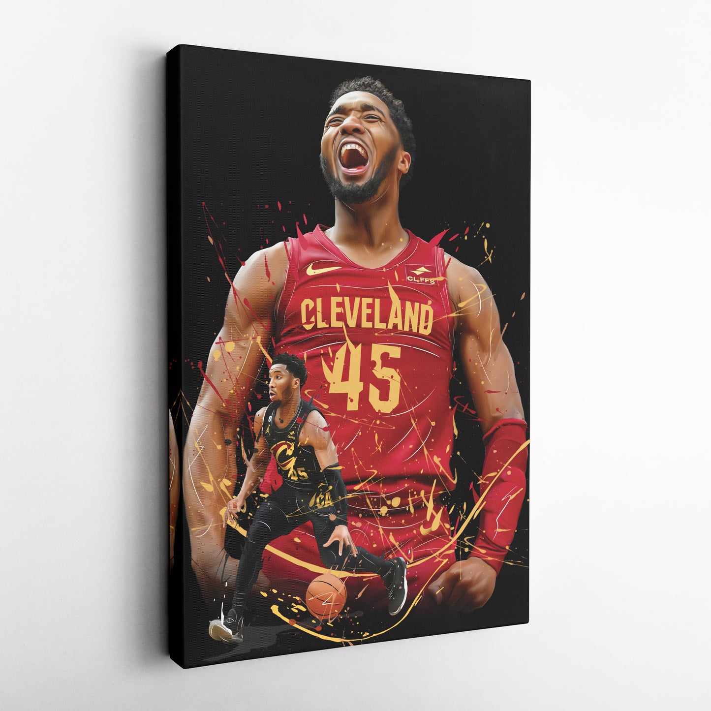 Donovan Mitchell Cavaliers Canvas Print | Cleveland Basketball Wall Art