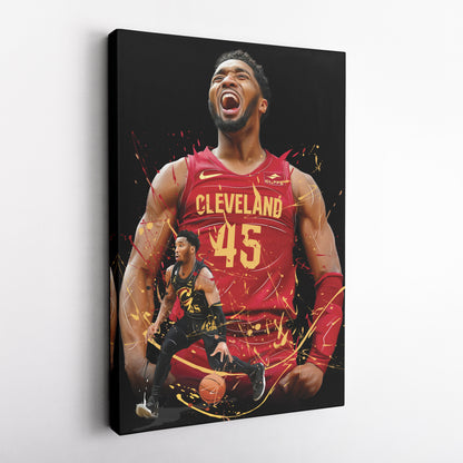 Donovan Mitchell Cavaliers Canvas Print | Cleveland Basketball Wall Art