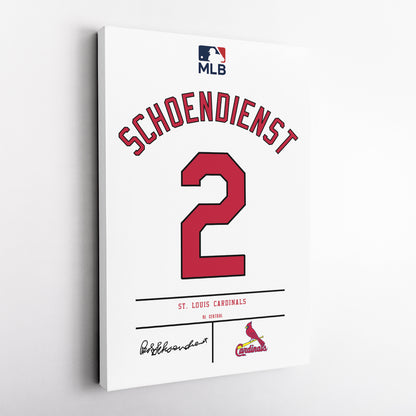 Red Schoendienst St. Louis Cardinals Jersey Canvas Wall Art