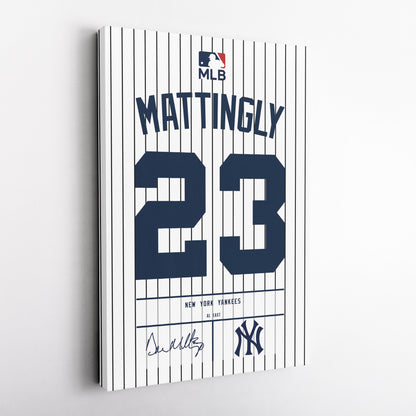 Don Mattingly Yankees Jersey Canvas Print | Wall Art Decor