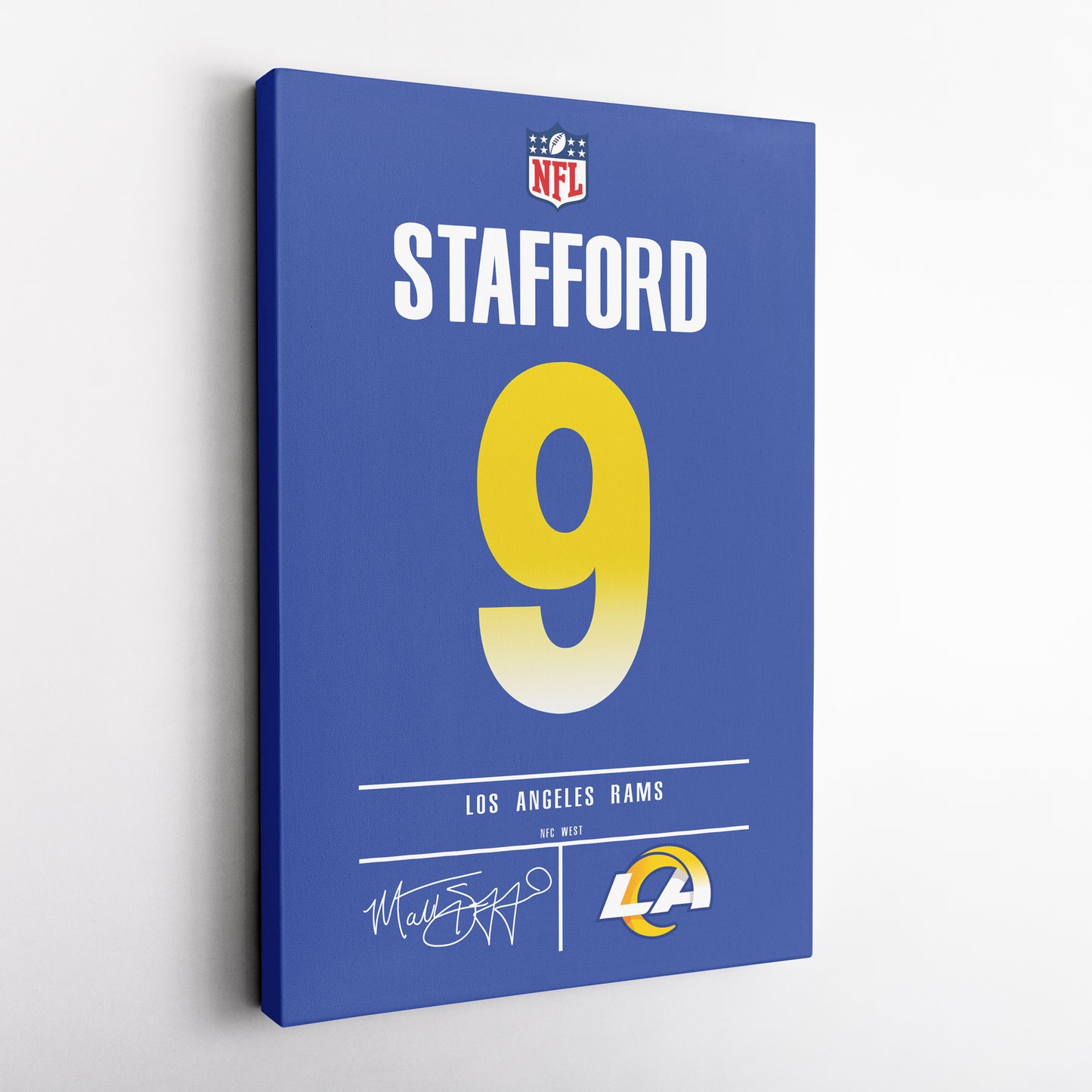 Matthew Stafford Rams Jersey Canvas Print | Wall Art Decor