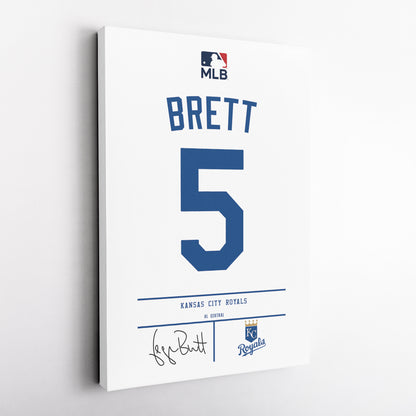 George Brett Kansas City Royals Jersey Canvas Print | Wall Art Decor