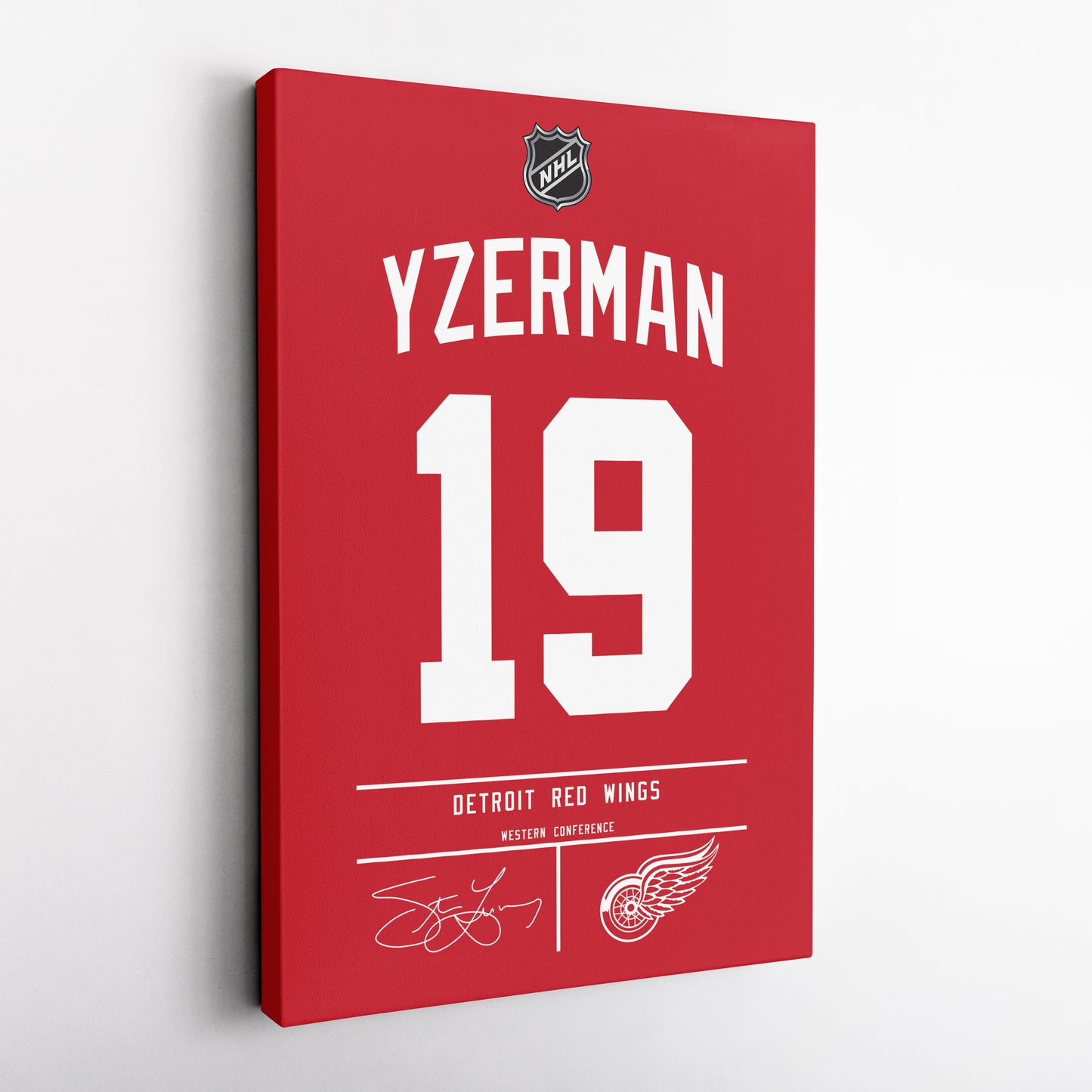 Steve Yzerman Red Wings Jersey Canvas Print | Wall Art Decor