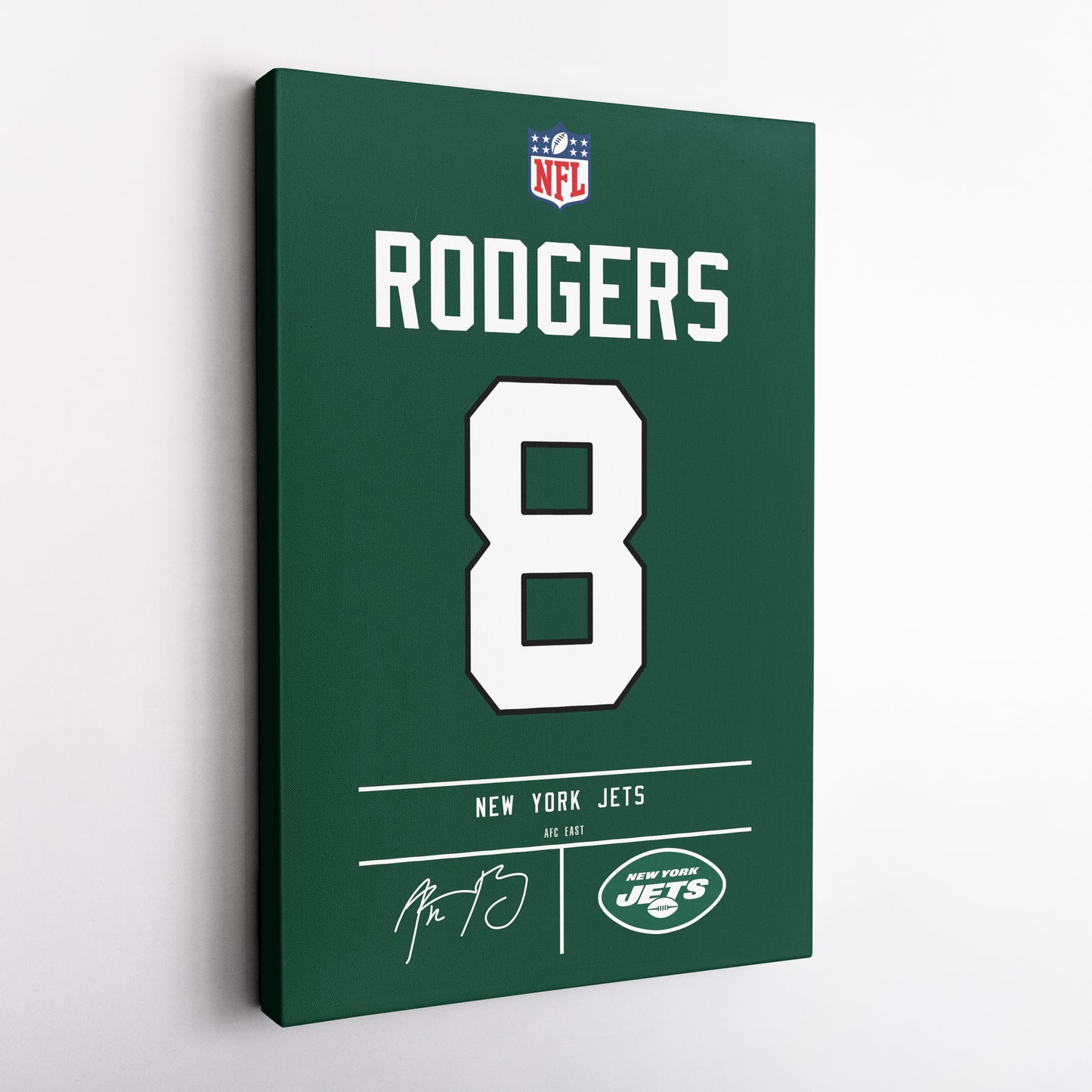 Aaron Rodgers Jets Jersey Canvas Print | Wall Art Decor