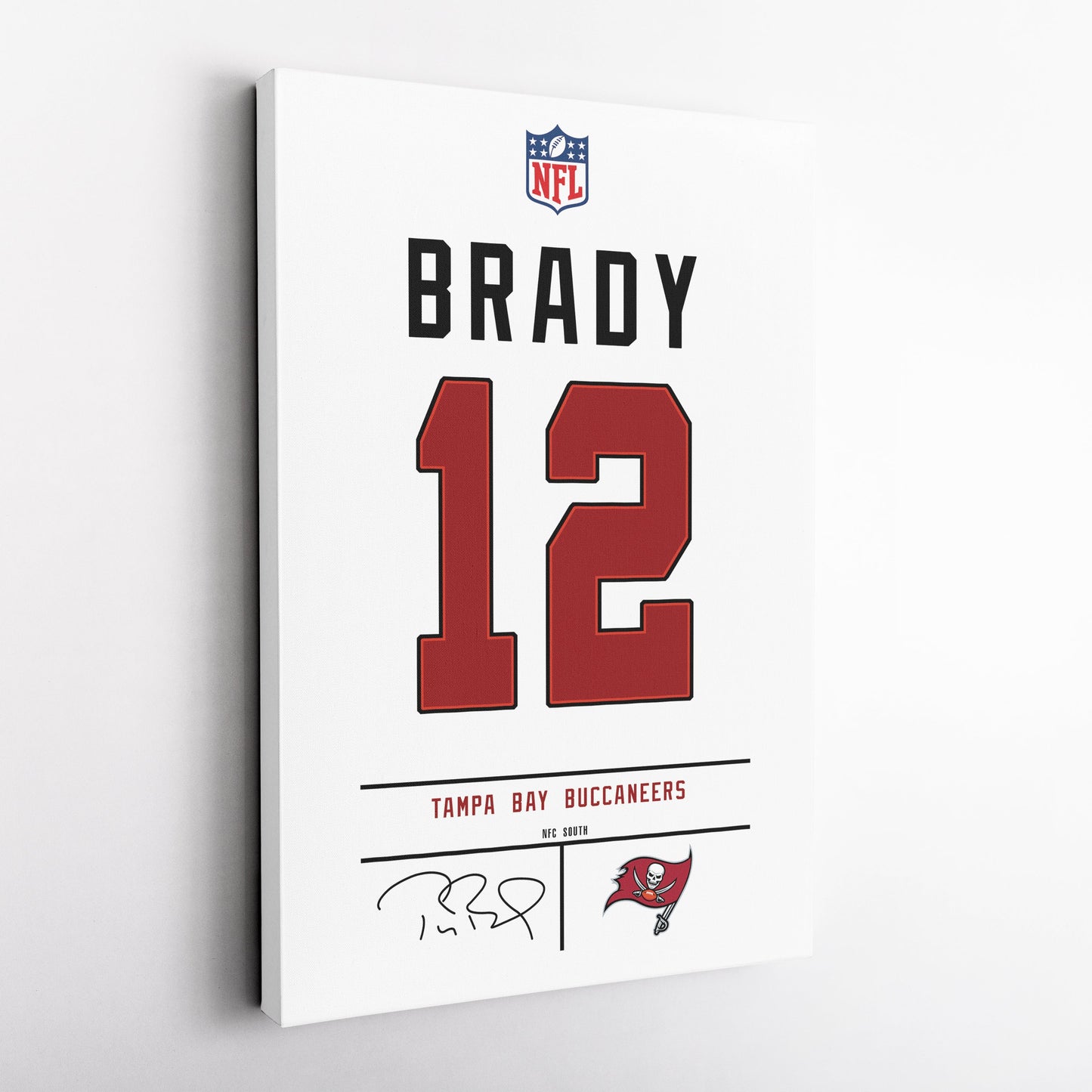 Tom Brady Buccaneers Jersey Canvas Print | Wall Art Decor