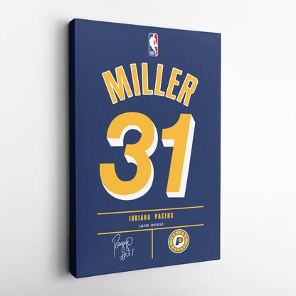 Reggie Miller Pacers Jersey Canvas Print | Wall Art Decor